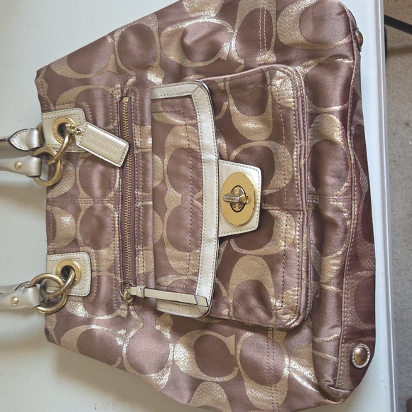 Coach Brown And Gold Shoulder Bag - Picture 1 of 7